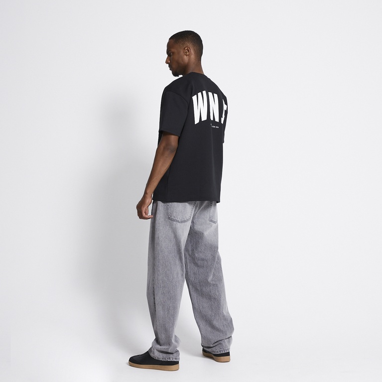 Printed sweat tee "Again"